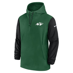 2024/25 Sideline Pre-Game Player 1/2-Zip Hoodie Jacket - New York Jets