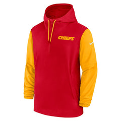 2024/25 Sideline Pre-Game Player 1/2-Zip Hoodie Jacket - Kansas City Chiefs