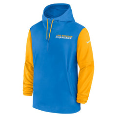 2024/25 Sideline Pre-Game Player 1/2-Zip Hoodie Jacket - Los Angeles Chargers