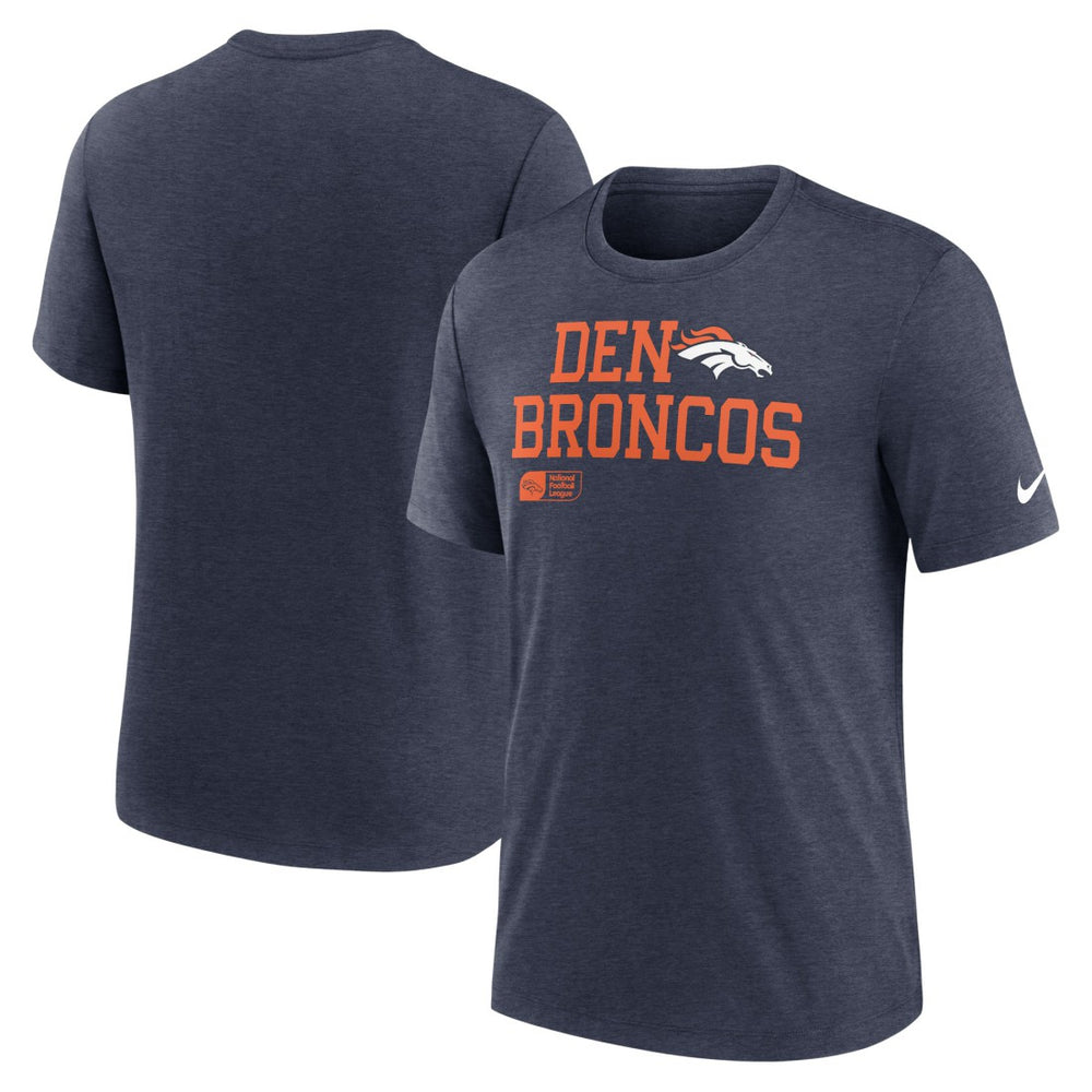Overlap Lockup Tri-Blend T-Shirt - Denver Broncos