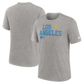 Overlap Lockup Tri-Blend T-Shirt - Los Angeles Chargers