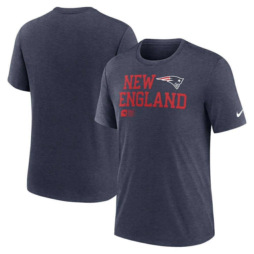 Overlap Lockup Tri-Blend T-Shirt - New England Patriots