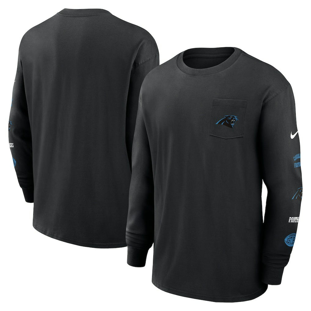 Rewind Heavy Max90 Pocket Long Sleeve T-Shirt - Carolina Panthers