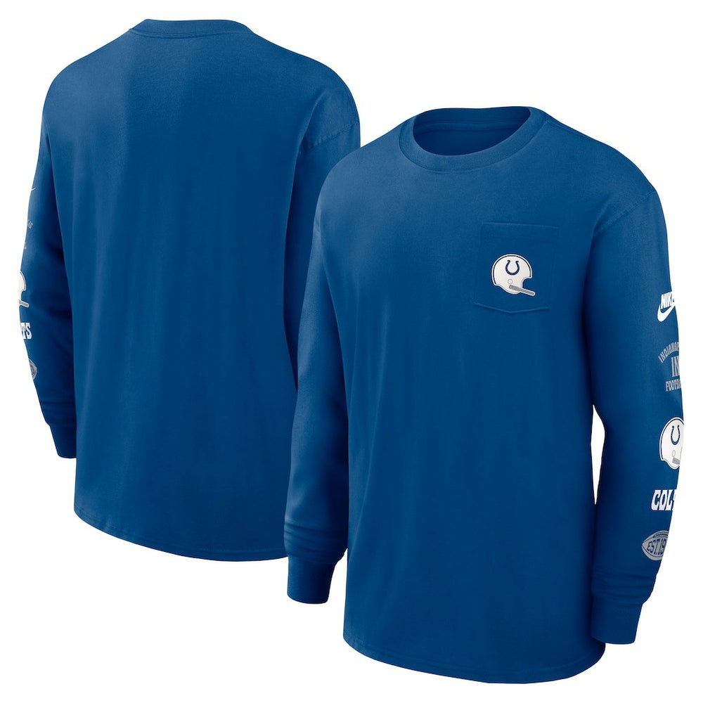 Rewind Heavy Max90 Pocket Long Sleeve T-Shirt - Indianapolis Colts