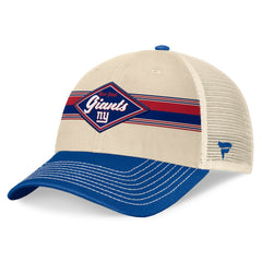 Diamond Stripe Trucker Adjustable Hat - New York Giants