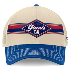 Diamond Stripe Trucker Adjustable Hat - New York Giants