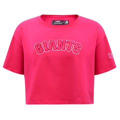 MLB San Francisco Giants Pro Standard Women's Triple Pink Boxy Cropped T-Shirt