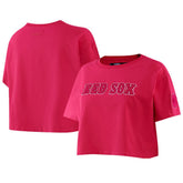 MLB Boston Red Sox Pro Standard Women's Triple Pink Boxy Cropped T-Shirt