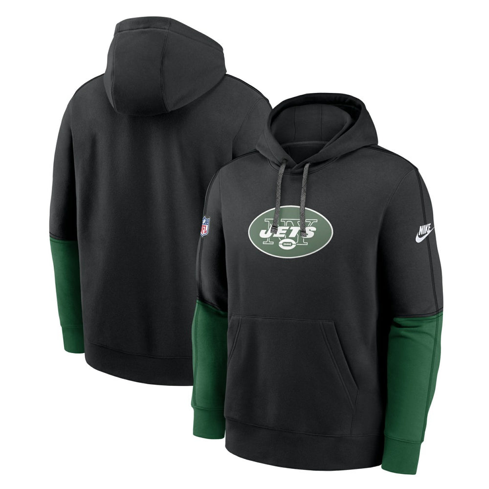 Throwback Logo Club Tri-Blend Pullover Hoodie - New York Jets
