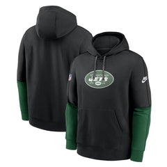 Throwback Logo Club Tri-Blend Pullover Hoodie - New York Jets