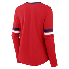 MLB St. Louis Cardinals Fanatics Women's Won & Done Raglan Lace-Up Long Sleeve T-Shirt