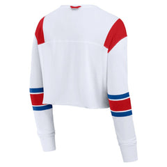 MLB Philadelphia Phillies Fanatics Women's Stretch Cropped Fashion Long Sleeve T-Shirt