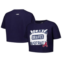 MLB Atlanta Braves Pro Standard Women's Made To Play Boxy Cropped T-Shirt