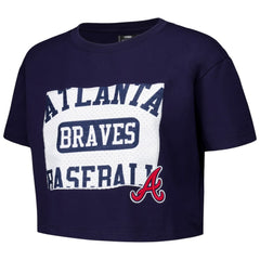 MLB Atlanta Braves Pro Standard Women's Made To Play Boxy Cropped T-Shirt