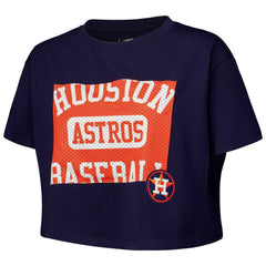 MLB Houston Astros Pro Standard Women's Made To Play Boxy Cropped T-Shirt
