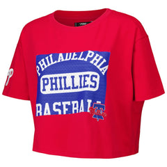 MLB Philadelphia Phillies Pro Standard Women's Made To Play Boxy Cropped T-Shirt