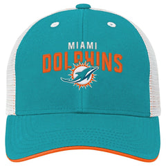 Youth Core Lockup Trucker Adjustable Hat - Miami Dolphins