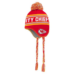 Youth Jacquard Tassel Knit Hat with Pom - Kansas City Chiefs