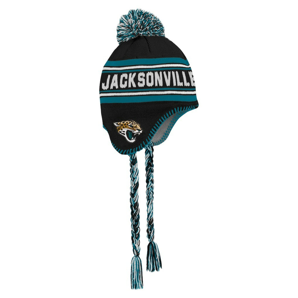 Preschool Jacquard Tassel Knit Hat with Pom - Jacksonville Jaguars