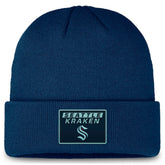 NHL Deep Sea Blue Seattle Kraken Fanatics Authentic Pro Cuffed Knit Hat