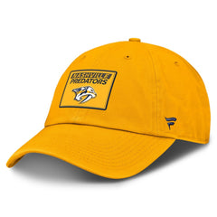 NHL Gold Nashville Predators Fanatics Authentic Pro Prime Adjustable Hat