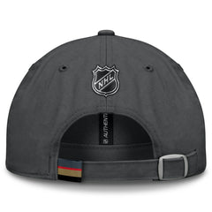 NHL Gray Vegas Golden Knights Fanatics Authentic Pro Prime Adjustable Hat