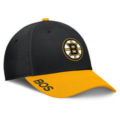 NHL Black/Gold Boston Bruins Fanatics Authentic Pro Rink Flex Hat