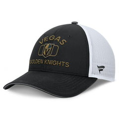 NHL Black/White Vegas Golden Knights Fanatics Authentic Pro Rink Trucker Hat