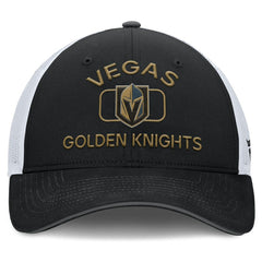 NHL Black/White Vegas Golden Knights Fanatics Authentic Pro Rink Trucker Hat