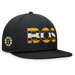 NHL Black Boston Bruins Fanatics Authentic Pro Rink Snapback Hat