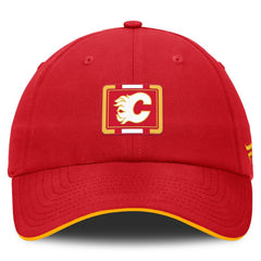 NHL Red/Gold Calgary Flames Fanatics Authentic Pro Ripstop Adjustable Hat