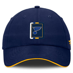 NHL Navy/Gold St. Louis Blues Fanatics Authentic Pro Ripstop Adjustable Hat