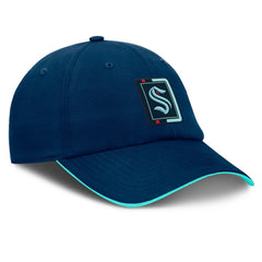 NHL Deep Sea Blue/Light Blue Seattle Kraken Fanatics Authentic Pro Ripstop Adjustable Hat