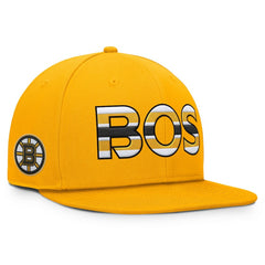 NHL Gold Boston Bruins Fanatics Authentic Pro Team Rink Snapback Hat
