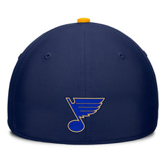 NHL Navy/Gold St. Louis Blues Fanatics Authentic Pro Rink Team Code Flex Hat