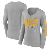 Hometown Sweep Long Sleeve V-Neck T-Shirt - Los Angeles Chargers