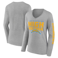 Hometown Sweep Long Sleeve V-Neck T-Shirt - Los Angeles Chargers