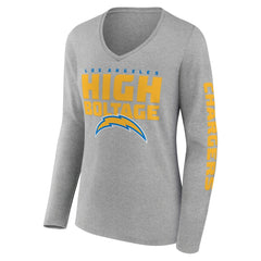 Hometown Sweep Long Sleeve V-Neck T-Shirt - Los Angeles Chargers