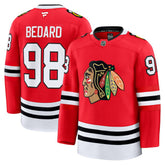 NHL Red Connor Bedard Chicago Blackhawks Fanatics Home Premium Jersey
