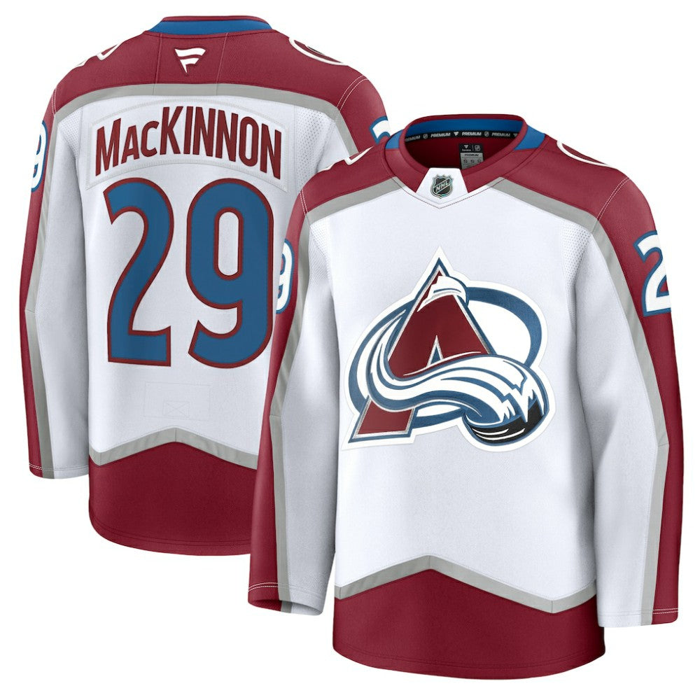 NHL White Nathan MacKinnon Colorado Avalanche Fanatics Away Premium Jersey