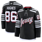 NHL Black Jack Hughes New Jersey Devils Fanatics Alternate Premium Jersey