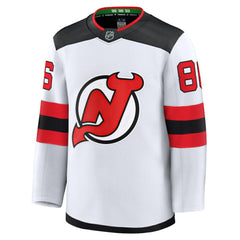 NHL White Jack Hughes New Jersey Devils Fanatics Away Premium Jersey