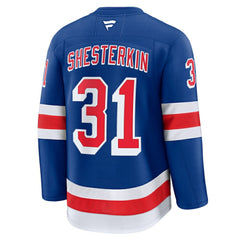 NHL Blue Igor Shesterkin New York Rangers Fanatics Home Premium Jersey