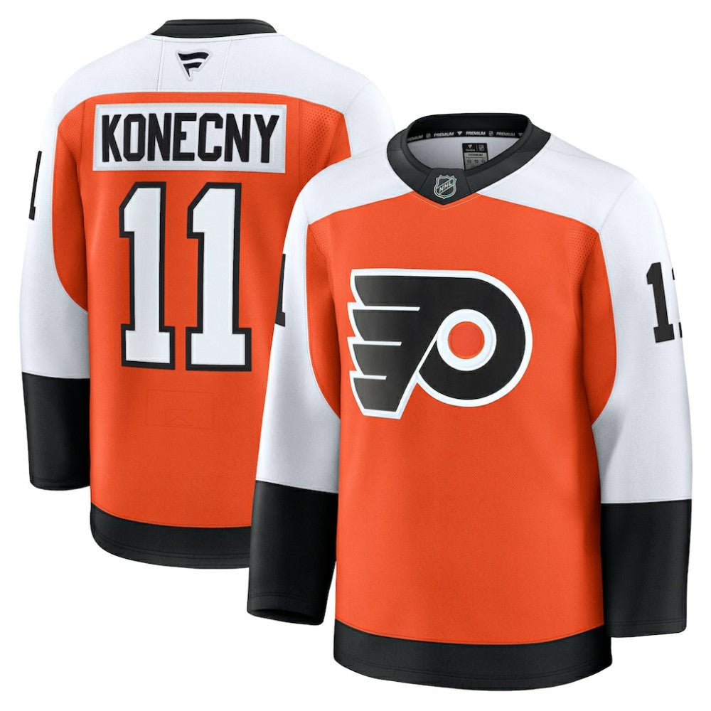 NHL Burnt Orange Travis Konecny Philadelphia Flyers Fanatics Home Premium Jersey