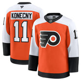 NHL Burnt Orange Travis Konecny Philadelphia Flyers Fanatics Home Premium Jersey