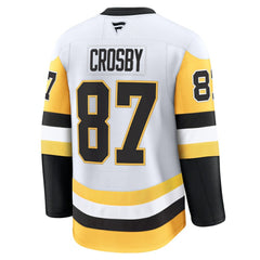 NHL White Sidney Crosby Pittsburgh Penguins Fanatics Away Premium Jersey