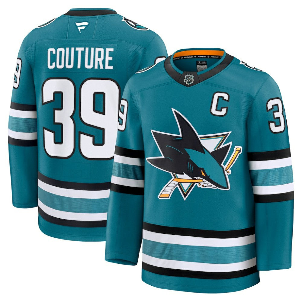 NHL Teal Logan Couture San Jose Sharks Fanatics Home Premium Jersey