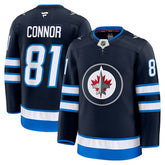 NHL Navy Kyle Connor Winnipeg Jets Fanatics Home Premium Jersey