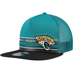 Half Stripe Trucker A-Frame 9FIFTY Snapback Hat - Jacksonville Jaguars