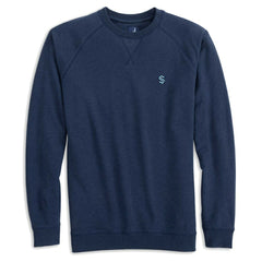 NHL Deep Sea Blue Seattle Kraken johnnie-O Freeman Tri-Blend Raglan Pullover Sweatshirt